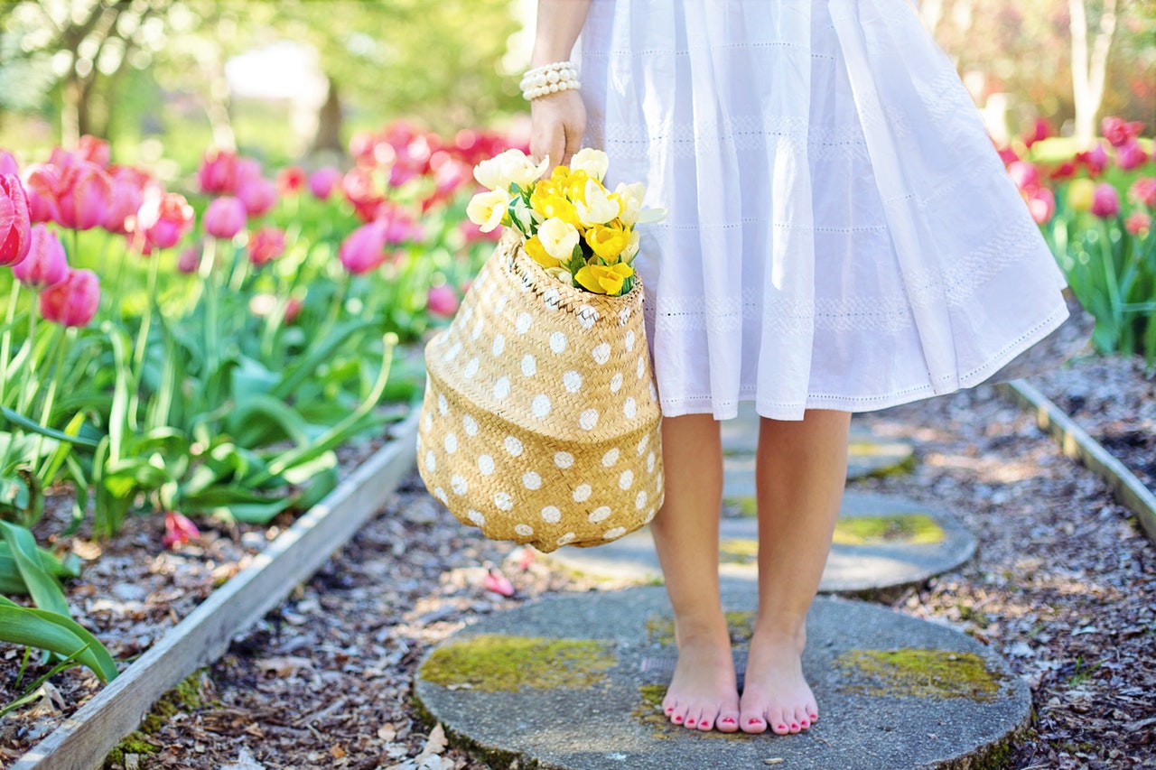 Feminim stil med blommor